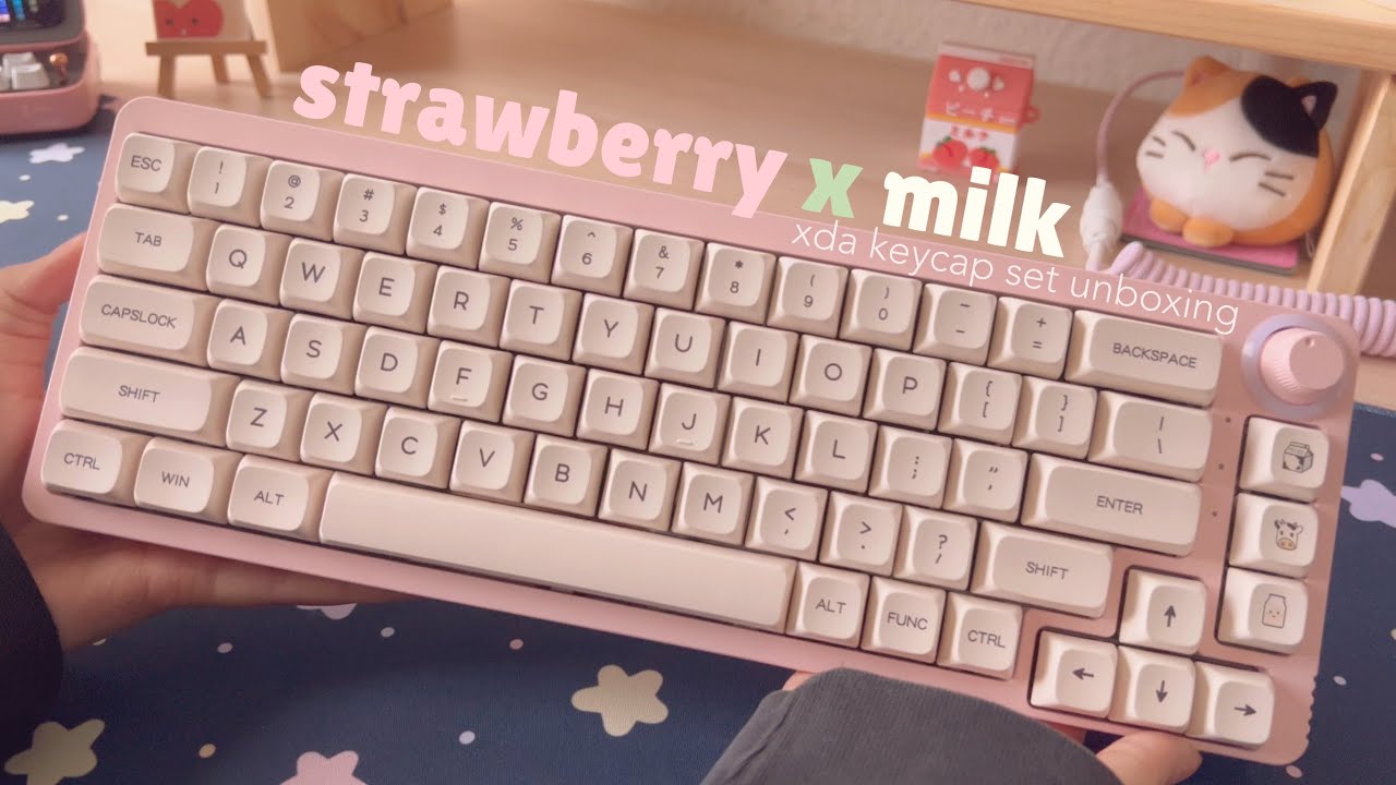 honey x milk xda keycaps unboxing