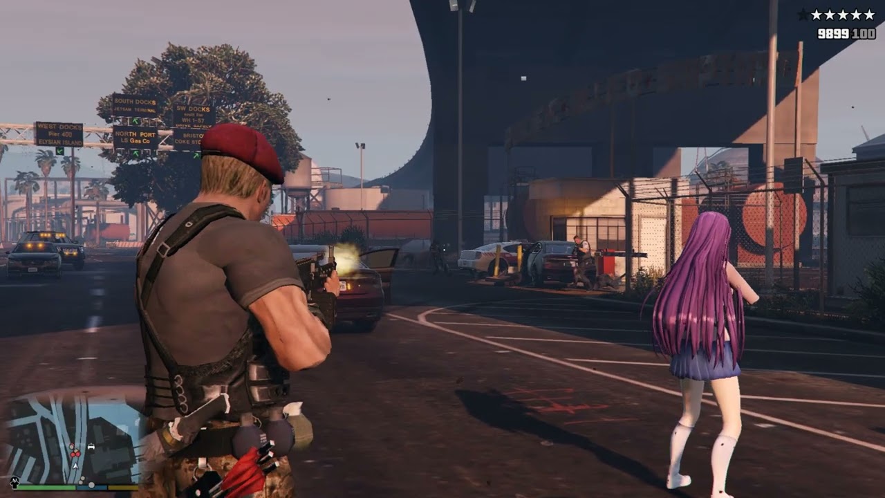 GTA 5 Jack Krauser, Roman Barkov, Monika And Yuri VS Merryweather + Ten Star Escape
