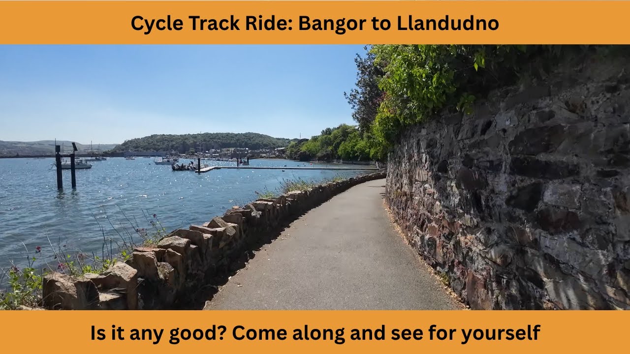 Riding on the Cycle Track from Bangor to Llandudno | Is it any good? | Let's check it out.