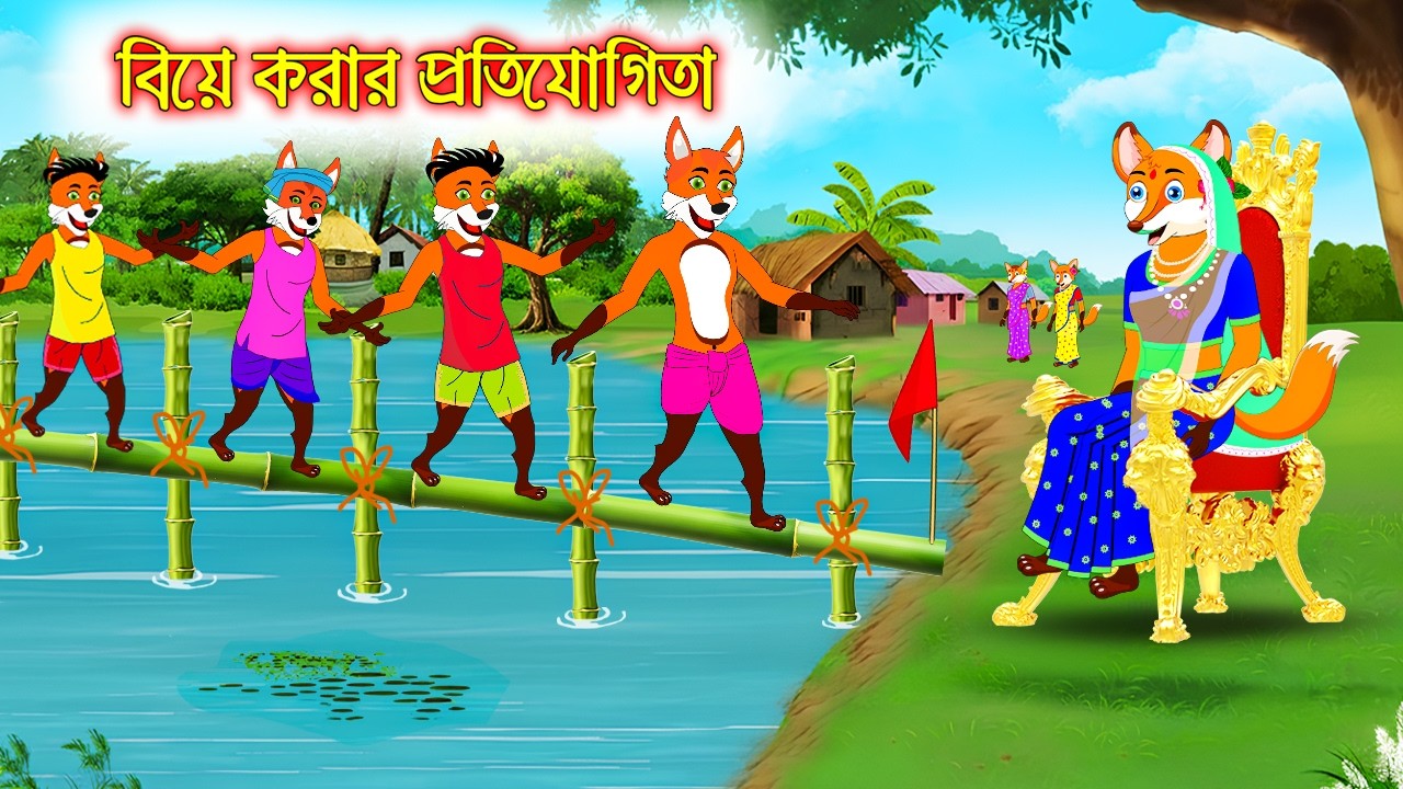 বিয়ে করার প্রতিযোগিতা | Bia Korar Protijogita | Bangla Cartoon | Fox Cartoon | Interesting & Comedy