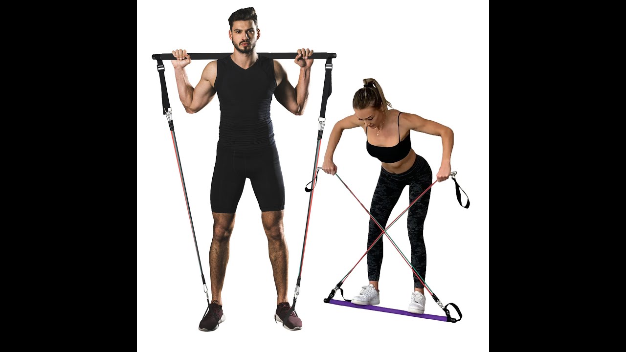 Goocrun Portable Pilates Bar Kit for Full Body Workout Anytime, Anywhere