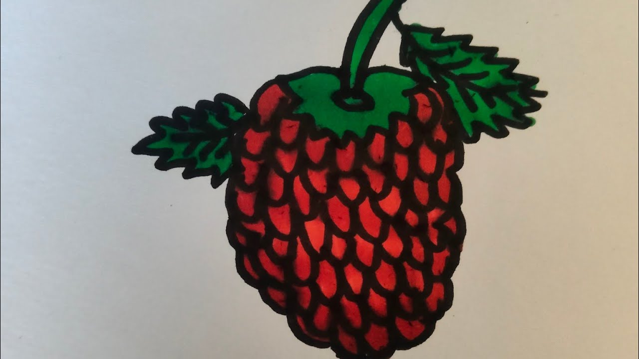 How to draw raspberry #viral #art#colouring #easy drawing 