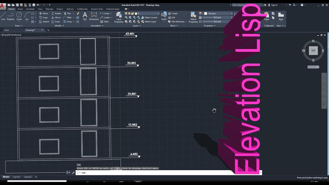 AutoCAD Lisp Elevation Marker