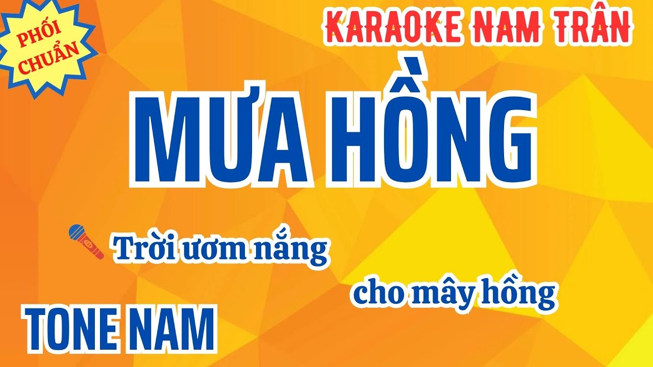 Karaoke Mưa Hồng Tone Nam | Nam Trân