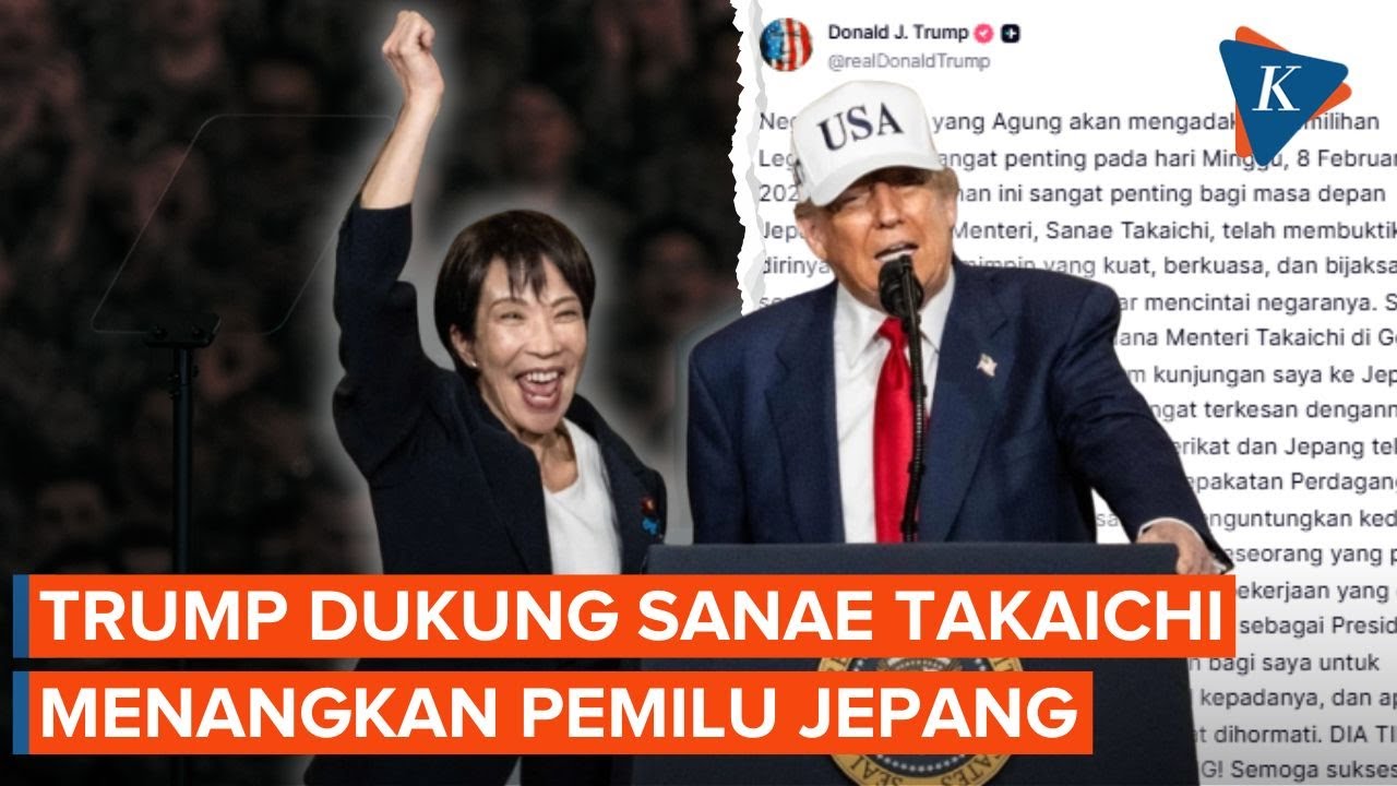 Trump Secara Terbuka Beri Dukungan Penuh ke Takaichi Jelang Pemilu Jepang