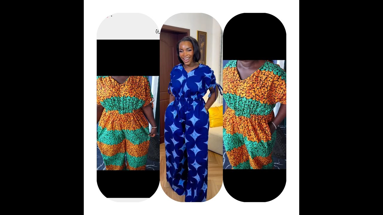 How to make a stylish jumpsuit with elastic waistband and rushed sleeve.