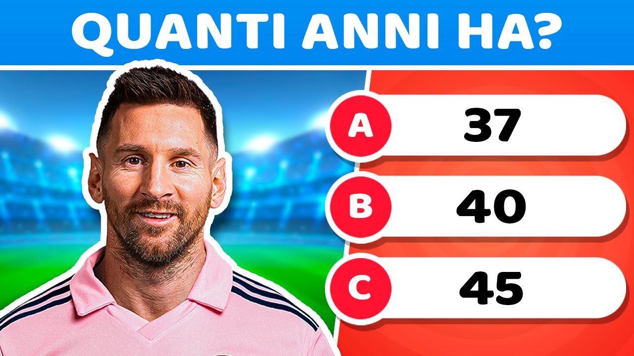 🤯Quanto ne sai di Lionel Messi? - Domande sul calcio