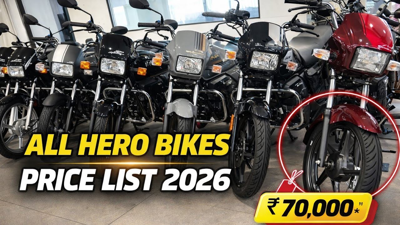 2026 Hero all bikes on road price, hero splendor plus, hf deluxe, hero xtreme, hero splendor xtec 