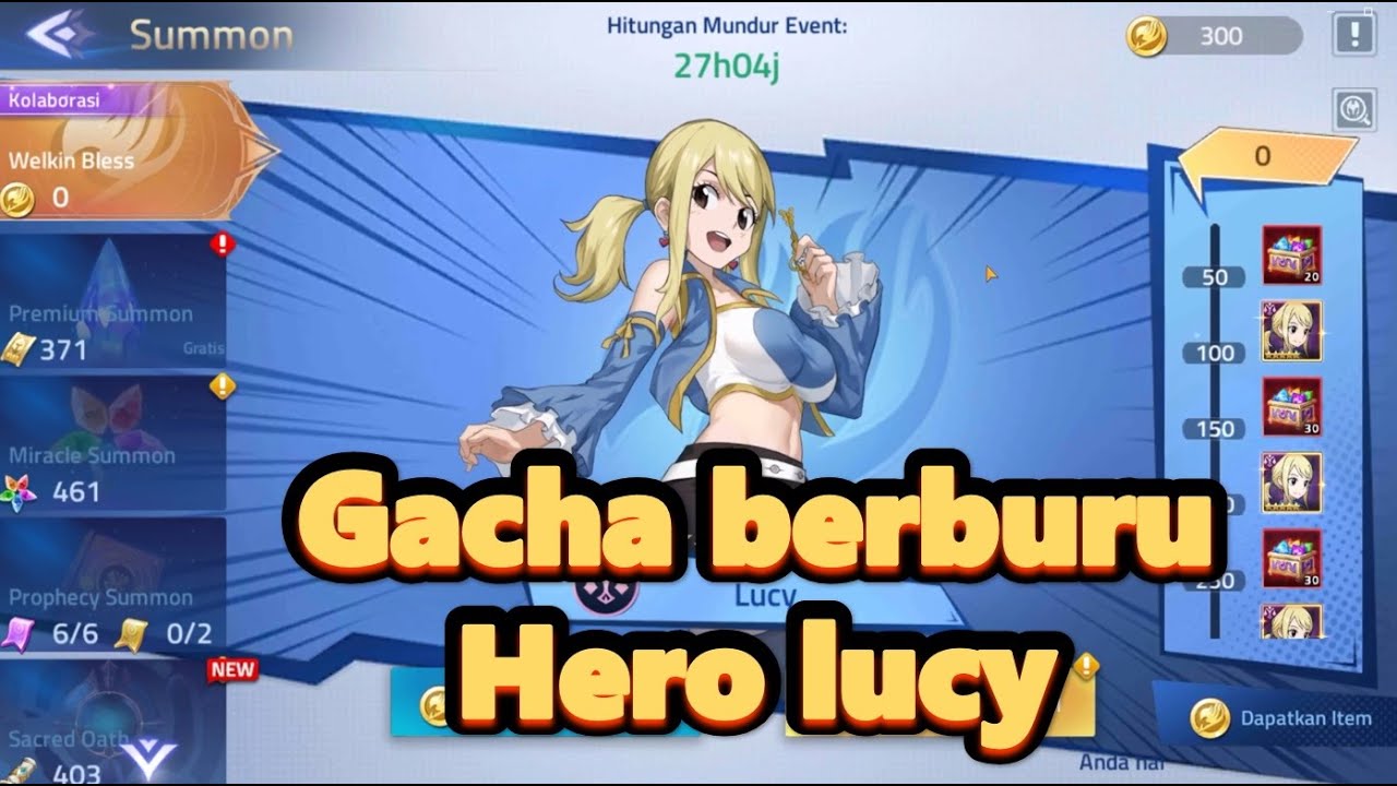 Gacha berburu hero lucy - hero tinted mirage Mobile legends adventure