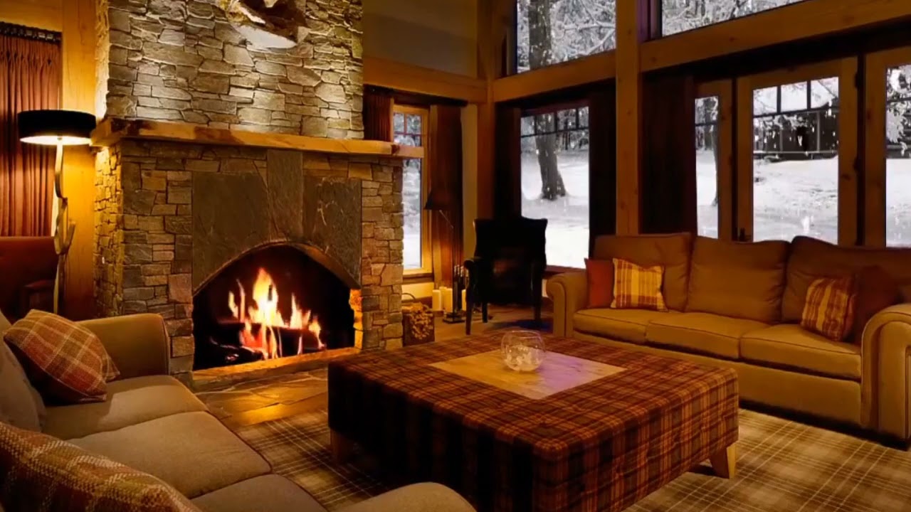 ŞÖMİNE ATEŞİ SESİ 🏠❄️ KAR EŞLİĞİNDE ATEŞ SESİ / RAHATLATICI ŞÖMİNE CIZIRTISI / fireplace sound