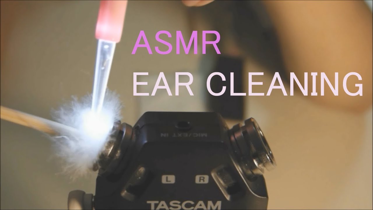 ASMR. Ear Cleaning w/ LED Light 불빛 솜털 귀청소 (no talking)(binaural)