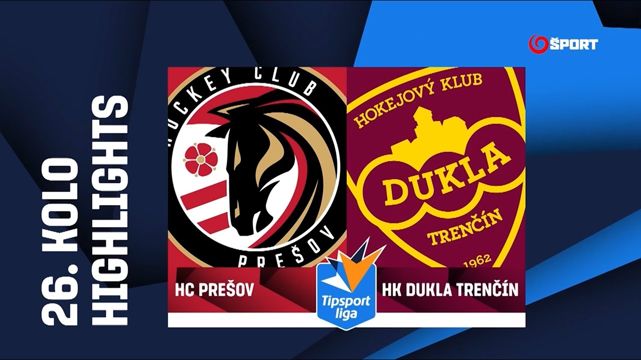 26. kolo: HC Pre&scaron;ov - HK Dukla Trenč&iacute;n 3:2 (2:0, 0:1, 1:1)