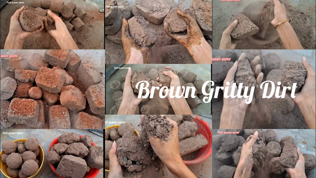 Crunchy Crispy Gritty Grainy Brown Dirt Dry Crumbling • Satysfying • ASMR EDIT 