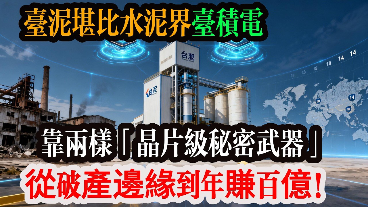 台灣傳產的封神之路！台泥堪比水泥界台積電，兩樣「晶片級秘密武器」，從破產邊緣逆襲，版圖橫跨 14 國年賺百億，讓世界看見台灣傳產的真正實力。#台灣 #台積電