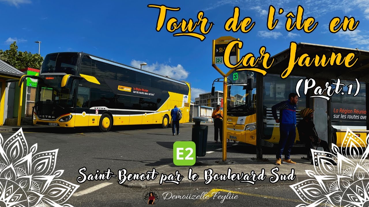 Tour de l’île en Car Jaune (Part.1) | Gare de Saint-Denis ▶️ Gare de Saint-Benoît | La Réunion 🇷🇪