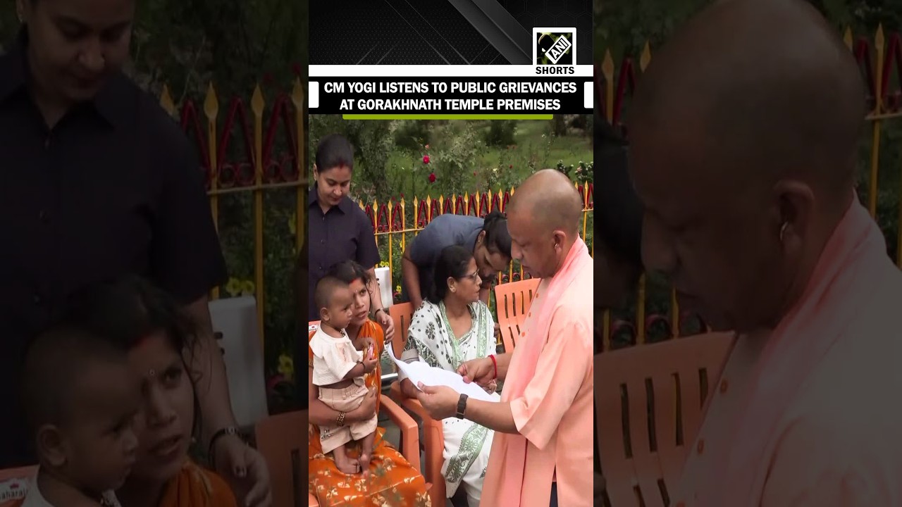 UP CM Yogi Adityanath listens to public grievances at Gorakhnath Temple premises