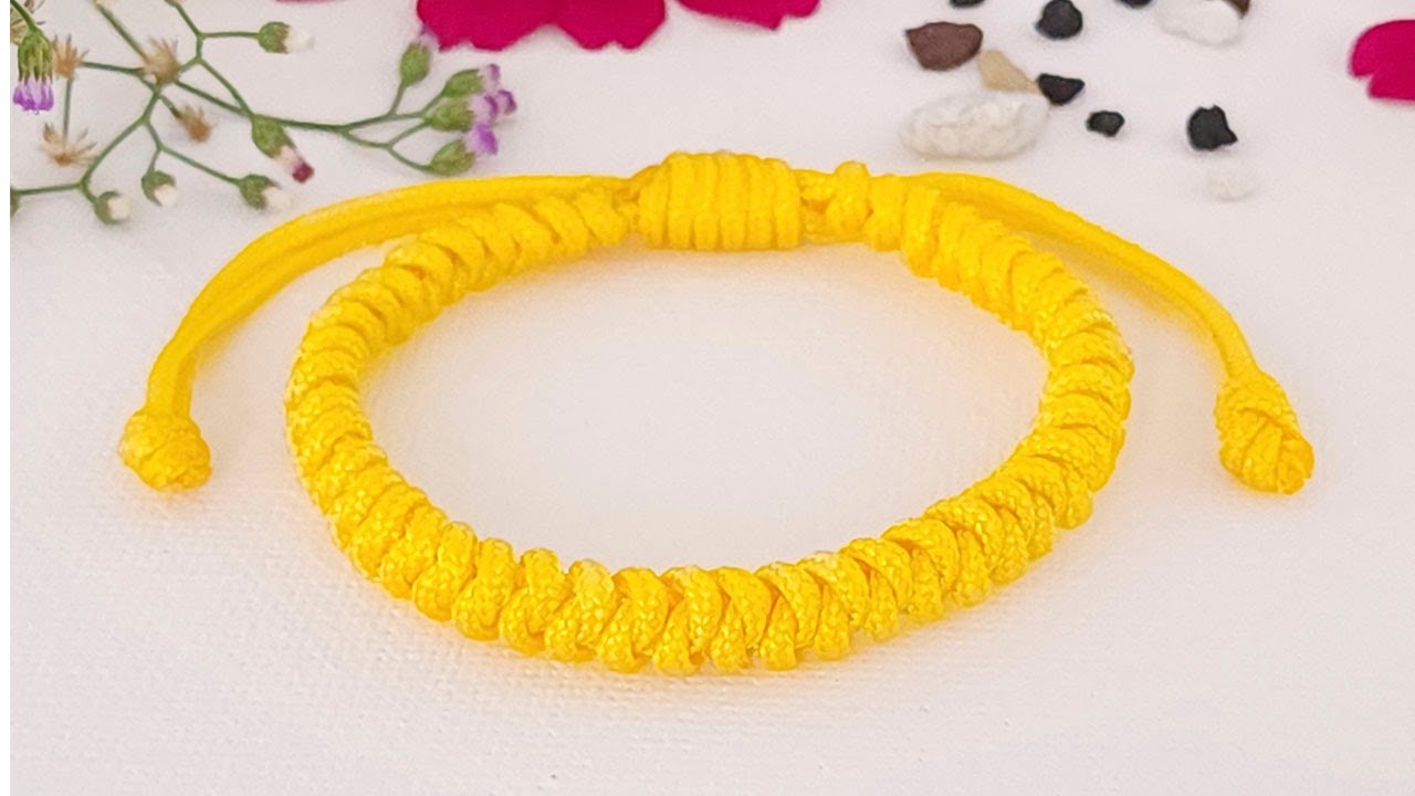 PULSERA DE HILO MUY FÁCIL Y RÁPIDO DE HACER / TUTORIAL PASO A PASO /DIY/BRACELETS.