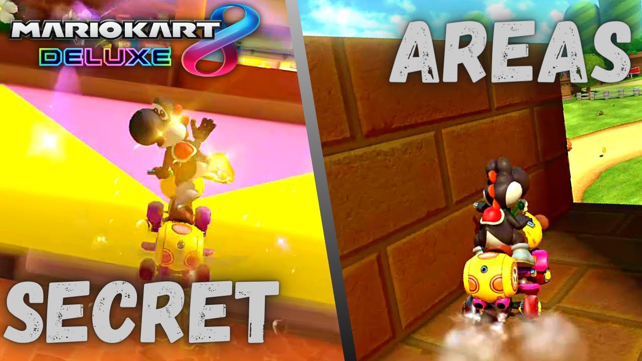 MORE SECRET AREAS in Mario Kart 8 Deluxe (No Glitches Required)