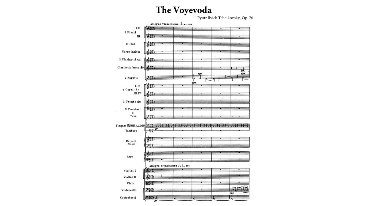 Tchaikovsky: The Voyevoda, Op. 78 (with Score)