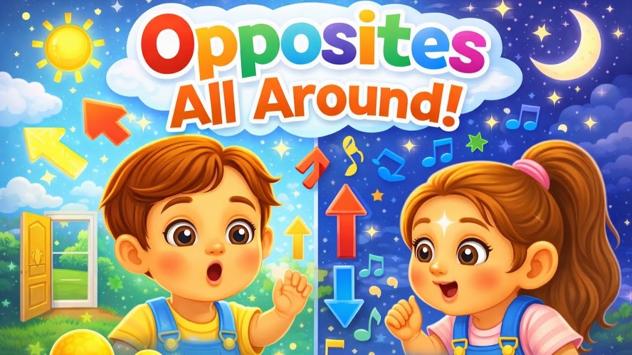 🎶 Opposites Song for Kids | Learn Big & Small, Up & Down | @LITTLESPARKJOURNEY 