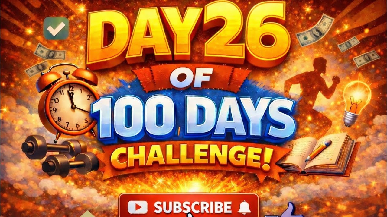 “DAY 26 🔥” / “100 DAYS 💪”