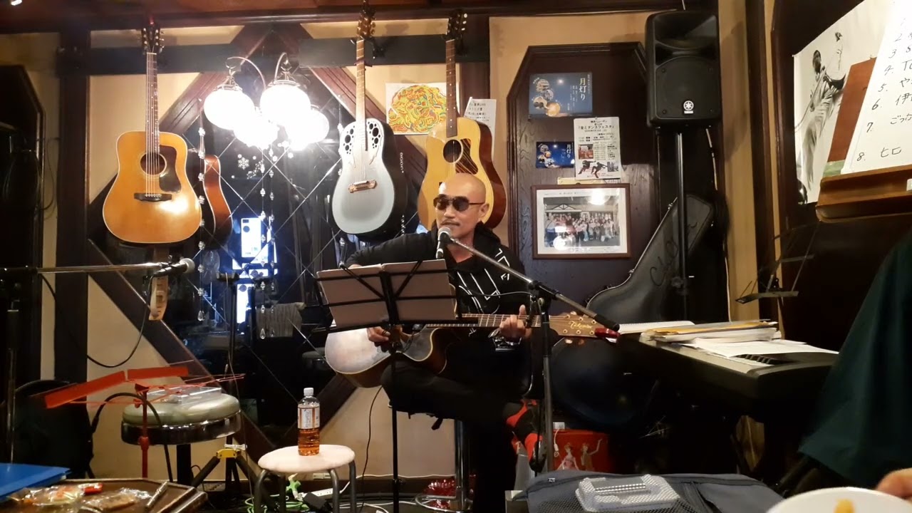 休日の松山千春さんの１曲❗人生の空から(ワンフレーズ)～男達の唄～北の漁場(北島三郎)～かざぐるま🎵(全曲コピー)🎵５０回目の誕生記念に弾き語りました🎵✌️