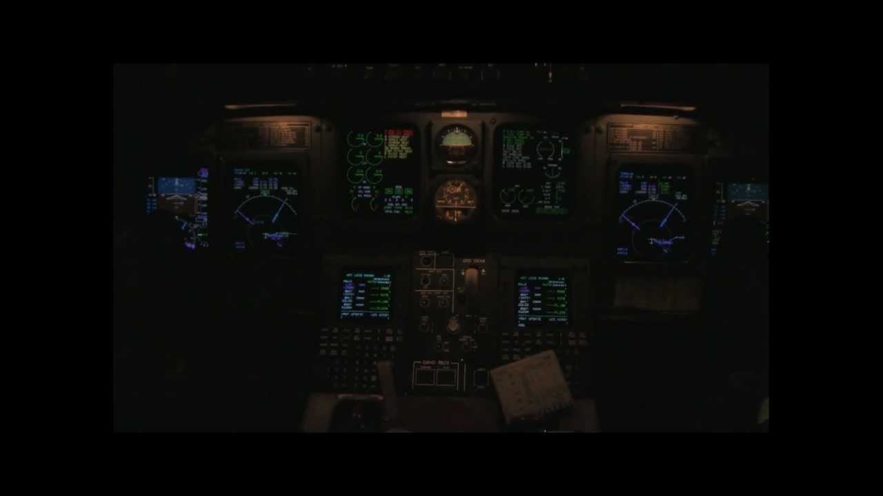 CRJ-200 cockpit .Start up, taxiing and takeoff from Irkutsk.RW12