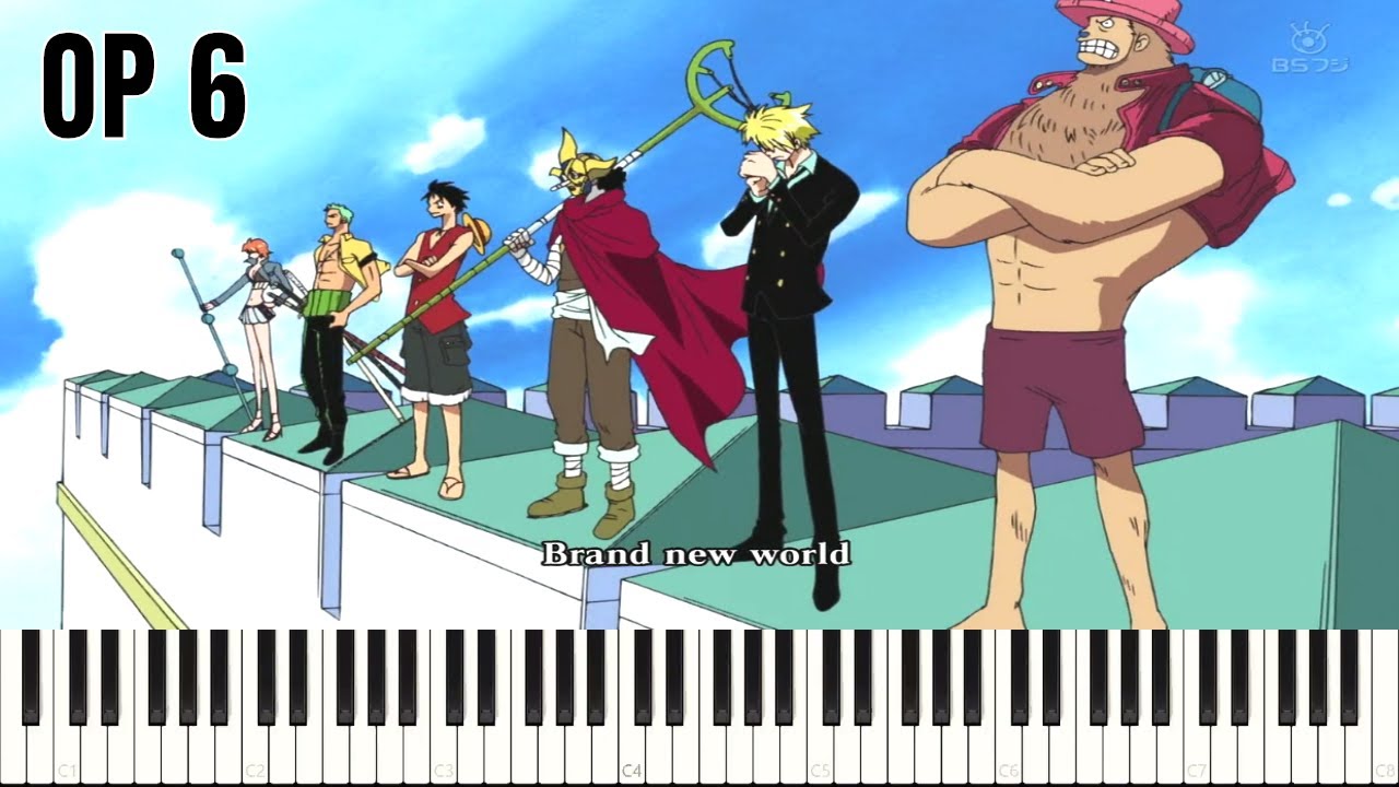 One Piece - Brand New World OP [piano tutorial] +Sheets