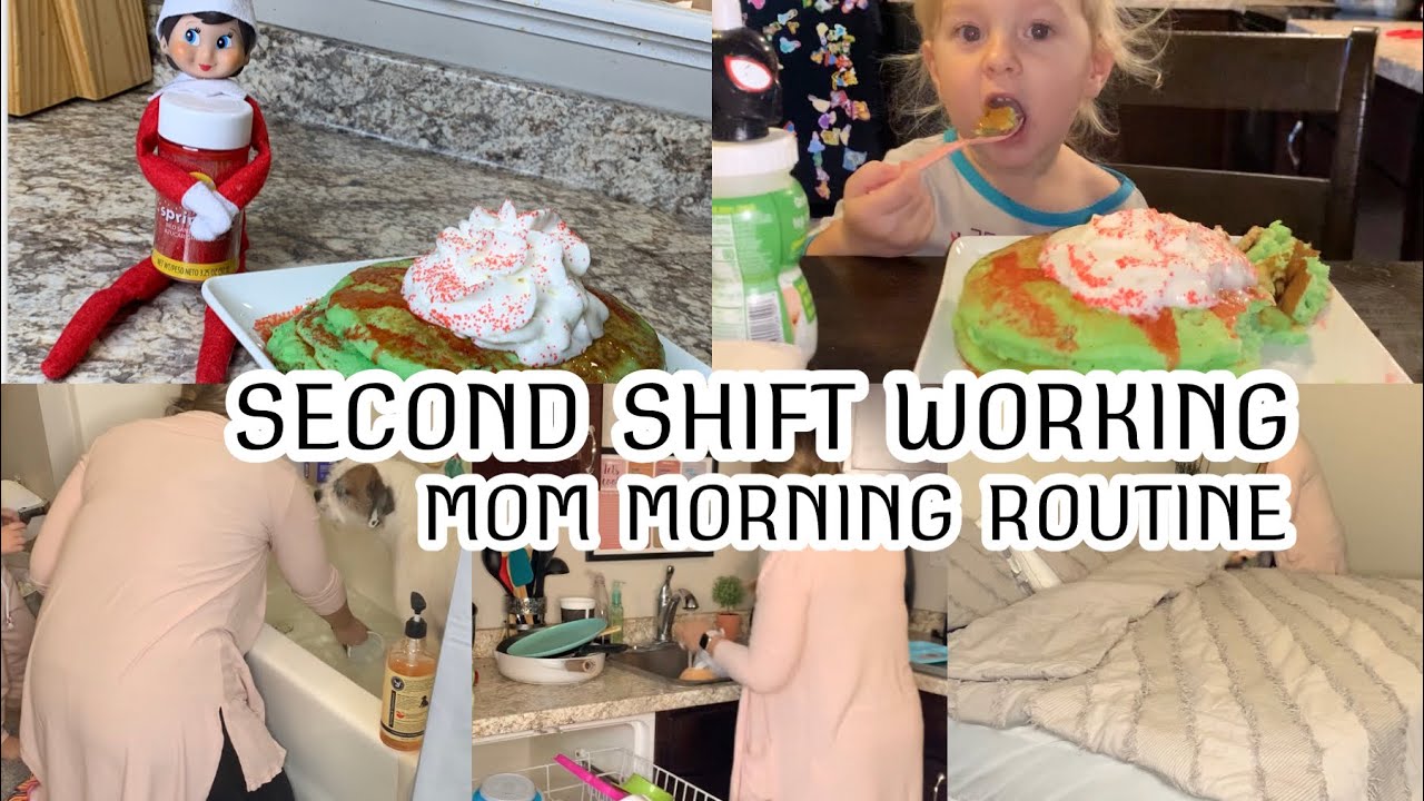 MORNING ROUTINE | PREGNANT MOM WITH TODDLER & WORKING SECOND SHIFT | CLEANING, COOKING | 2020