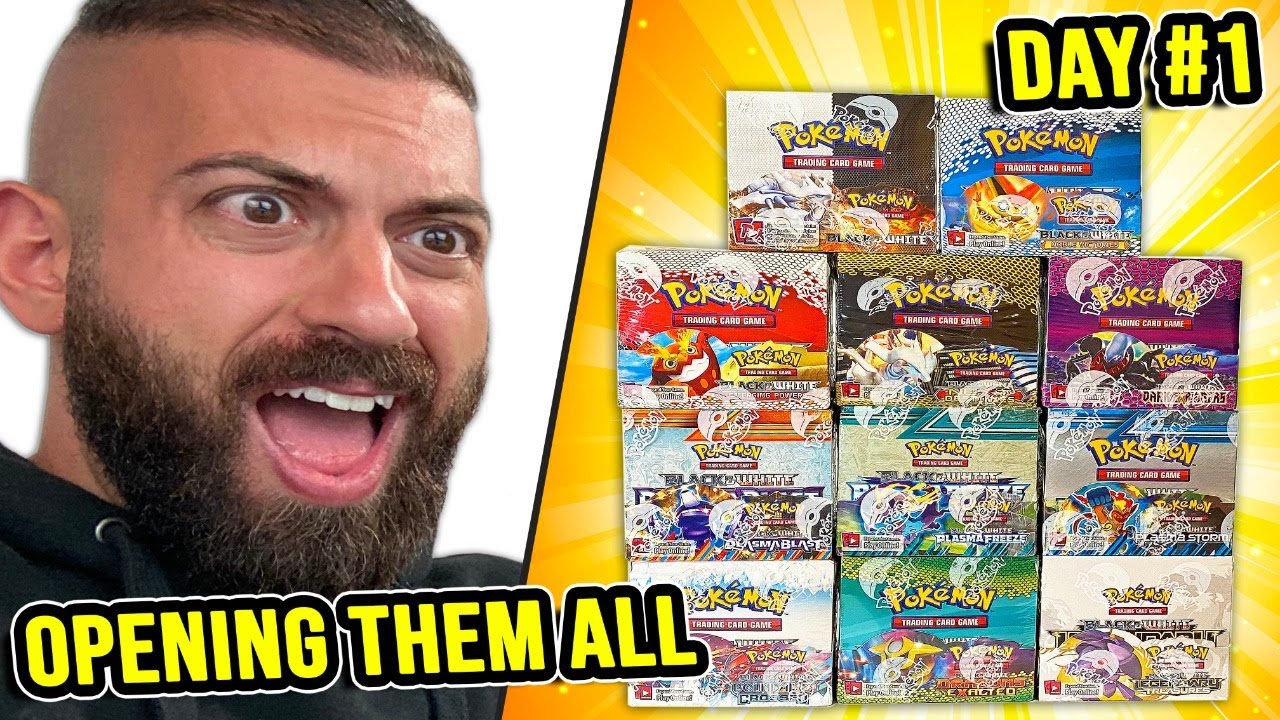 It Begins...Opening EVERY Pokemon Cards Box (Generation 5)