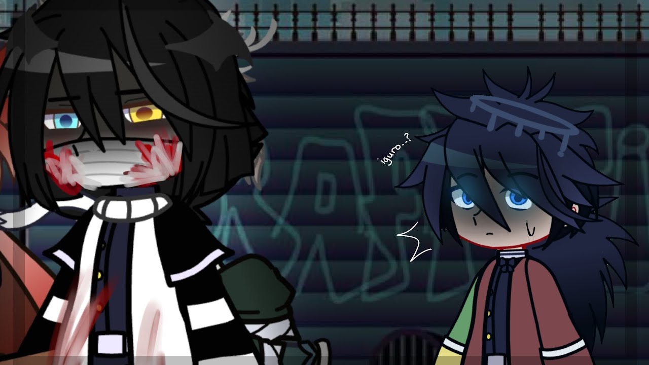 (BLOOD WARNING) ...? // obagiyuu (obanai x giyuu🐍🌊) // gacha club + art // rushed...????