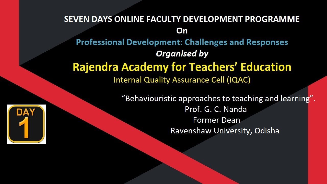 FACULTY DEVELOPMENT PROGRAMME  On  PROFESSIONAL DEVELOPMENT: CHALLENGES AND RESPONSES