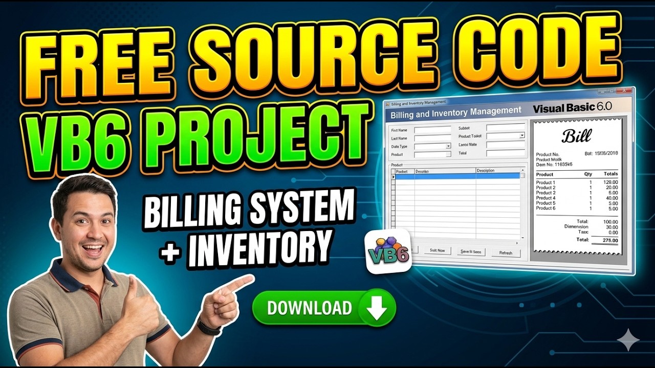 Billing System in Visual Basic 6 | General Store Management System | Inventory Management System