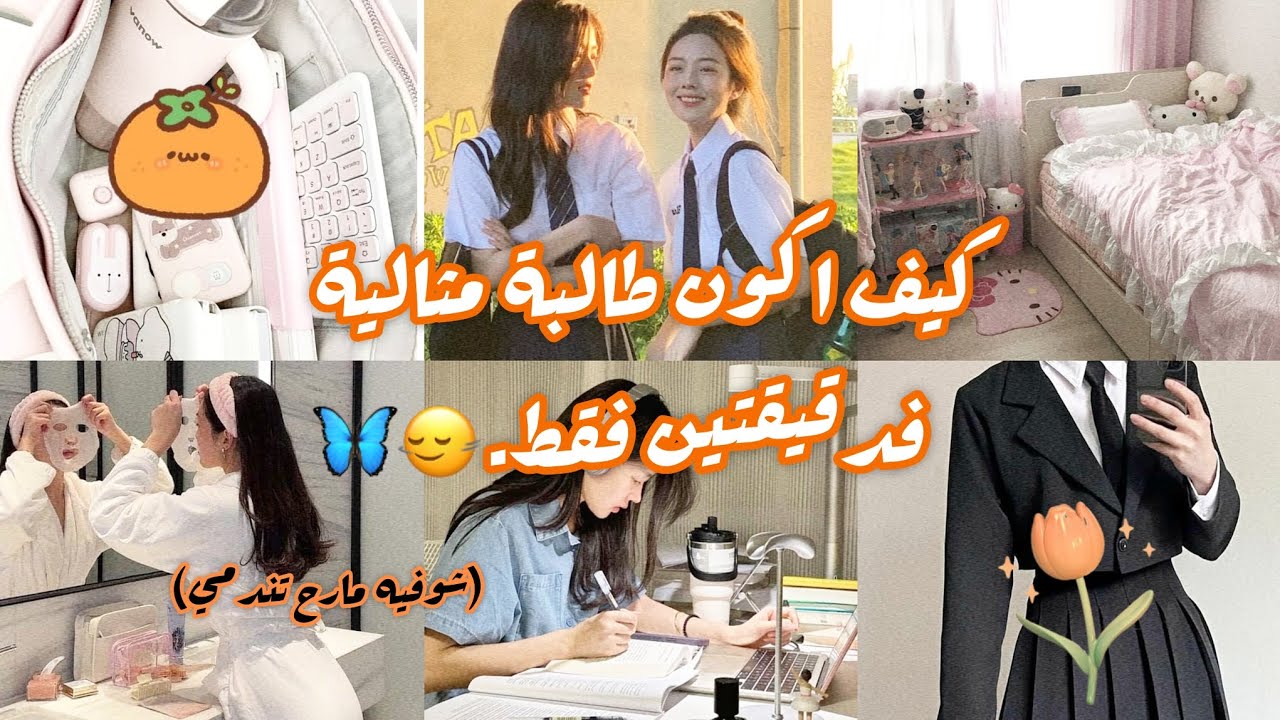 كيف اكون طالبة مثالية في دقيقتين فقط🙂‍↔️🦋/ما رح تندمي اذا شفتيه🥹🤍