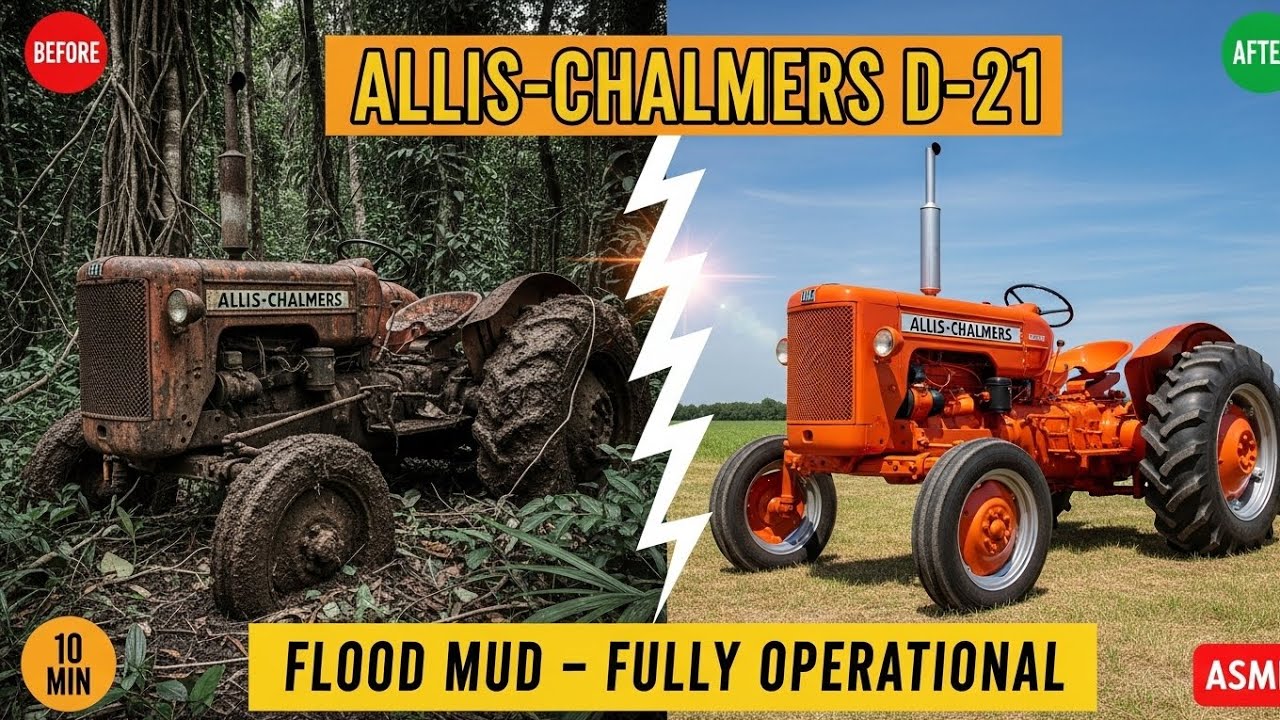 ASMR Abandoned Tractor Recovery - 1970 Allis-Chalmers D-21 Full Restoration