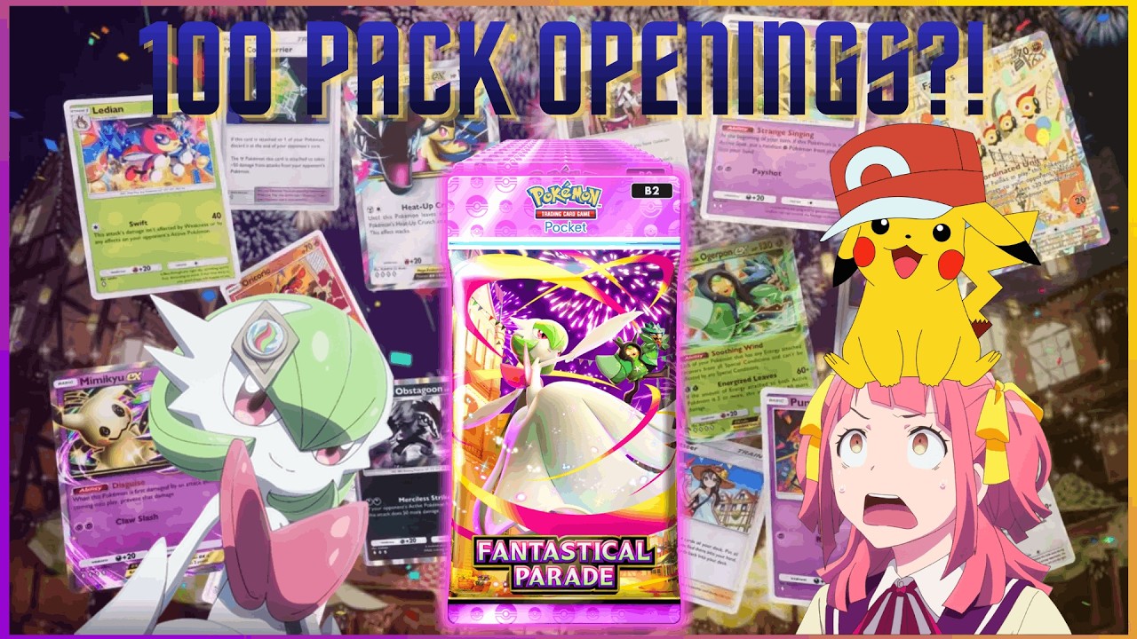 Opening 100 Fantastical Parade Packs in Pokemon TCG Pocket