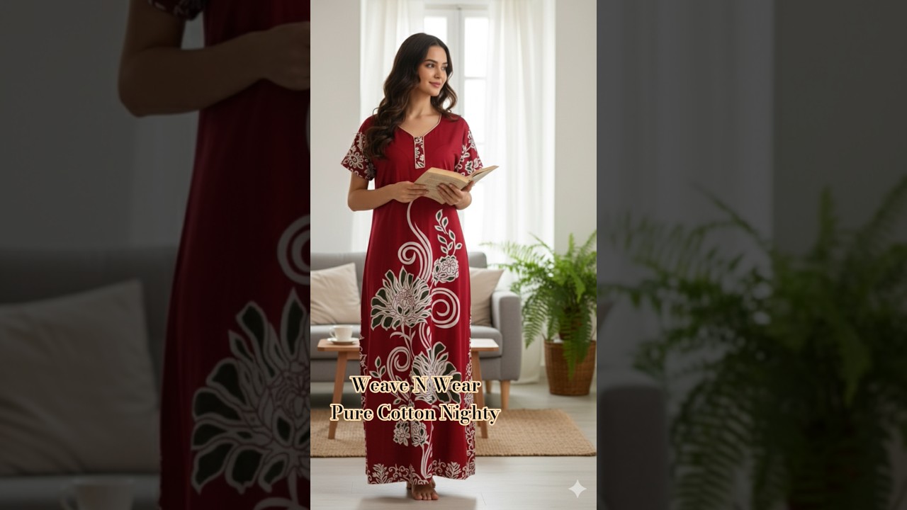 #amazon  Cotton Nighty #clothing #design #ytshorts #fashion #trending