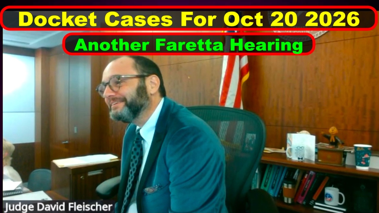 Judge Fleischer's Criminal Court Docket October 20th, 2026 - Vikky's Court Watch
