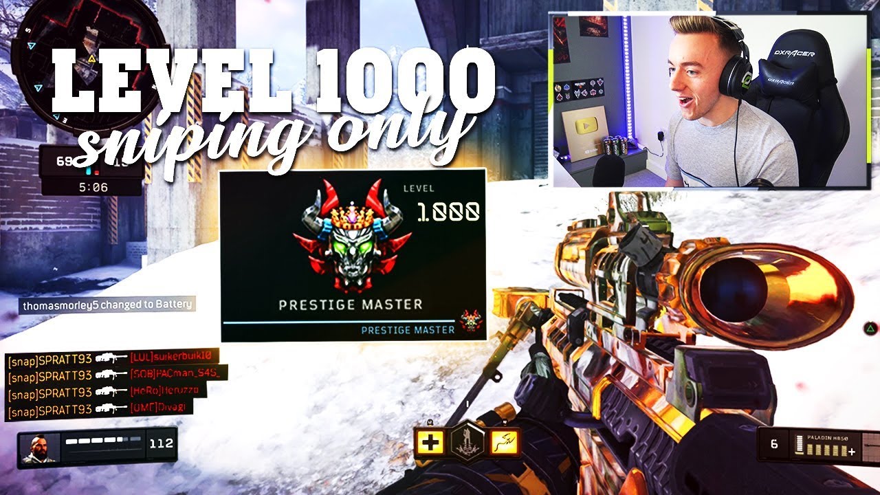 So I Unlocked LEVEL 1000 by SNIPING ONLY...
