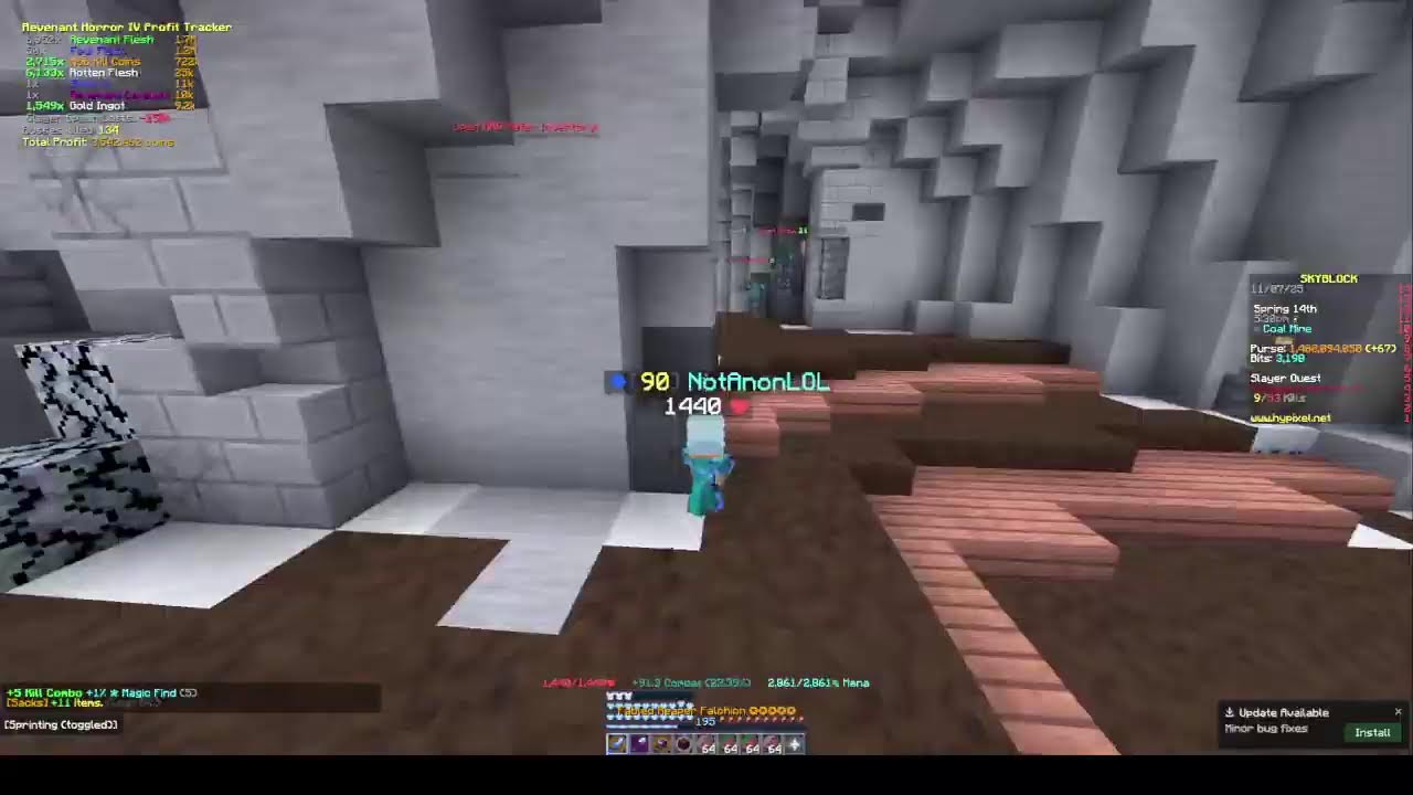 Grinding Rev Slayer Hypixel Skyblock