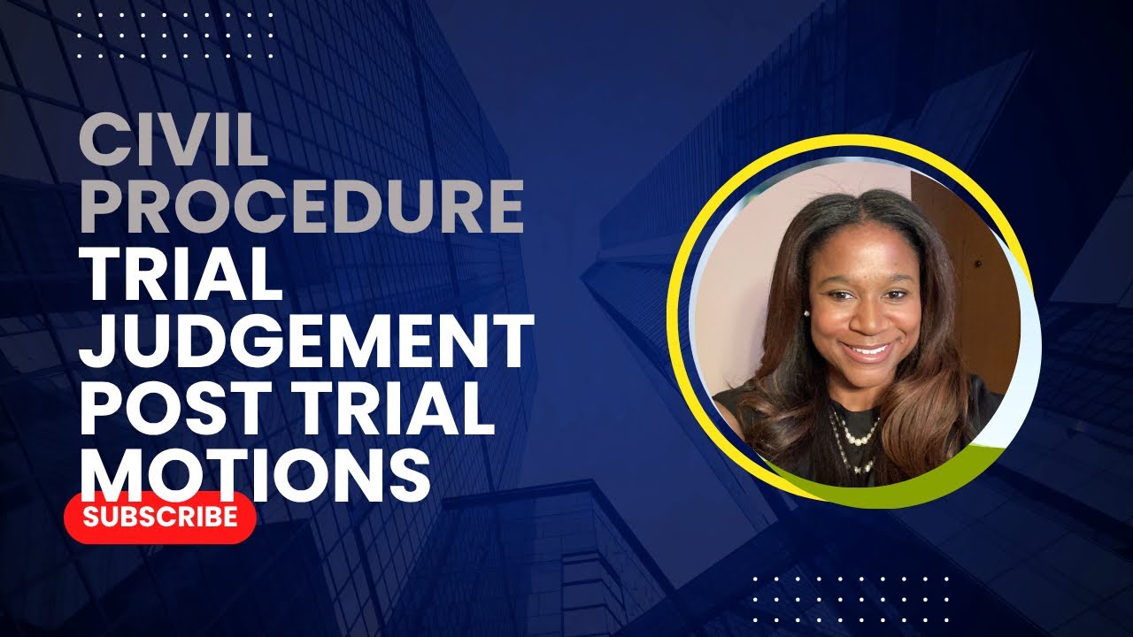 Civil Procedure Bar Prep | Trial, Judgment & Post-Trial Motions | MBE & UBE Rule Memorization