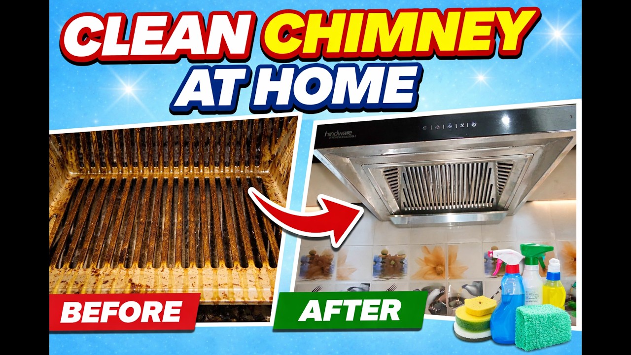 Clean Kitchen Chimney at Home | Before & After Transformation 😱 Easy Deep Cleaning Hack