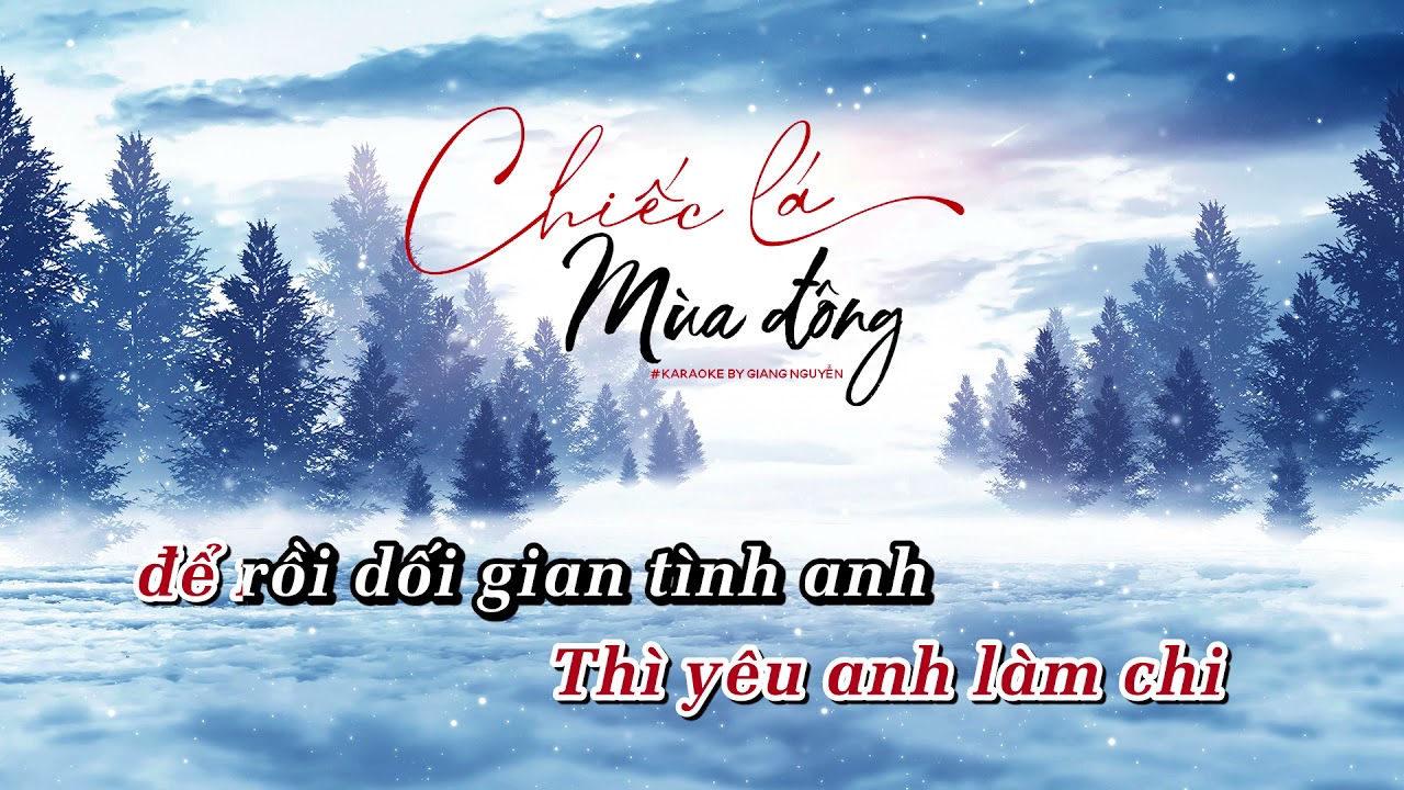 Chiếc Lá Mùa Đông | Vân Quang Long | Karaoke Tone Nam