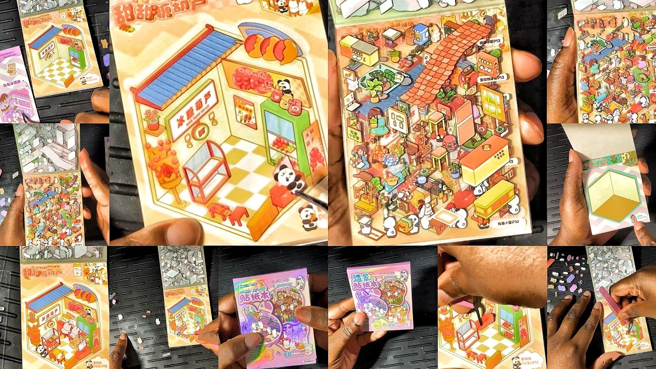 ASMR-терапия с помощью стикеров | Создание мини-магазина панд