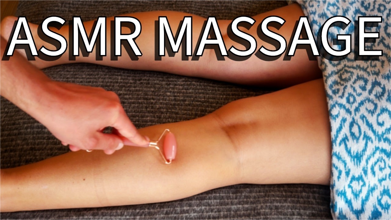 ASMR Relaxing Leg Massage 🦵✨ Visual & Sound Triggers (Chopsticks, Jade Roller, Brush) – 15 Min