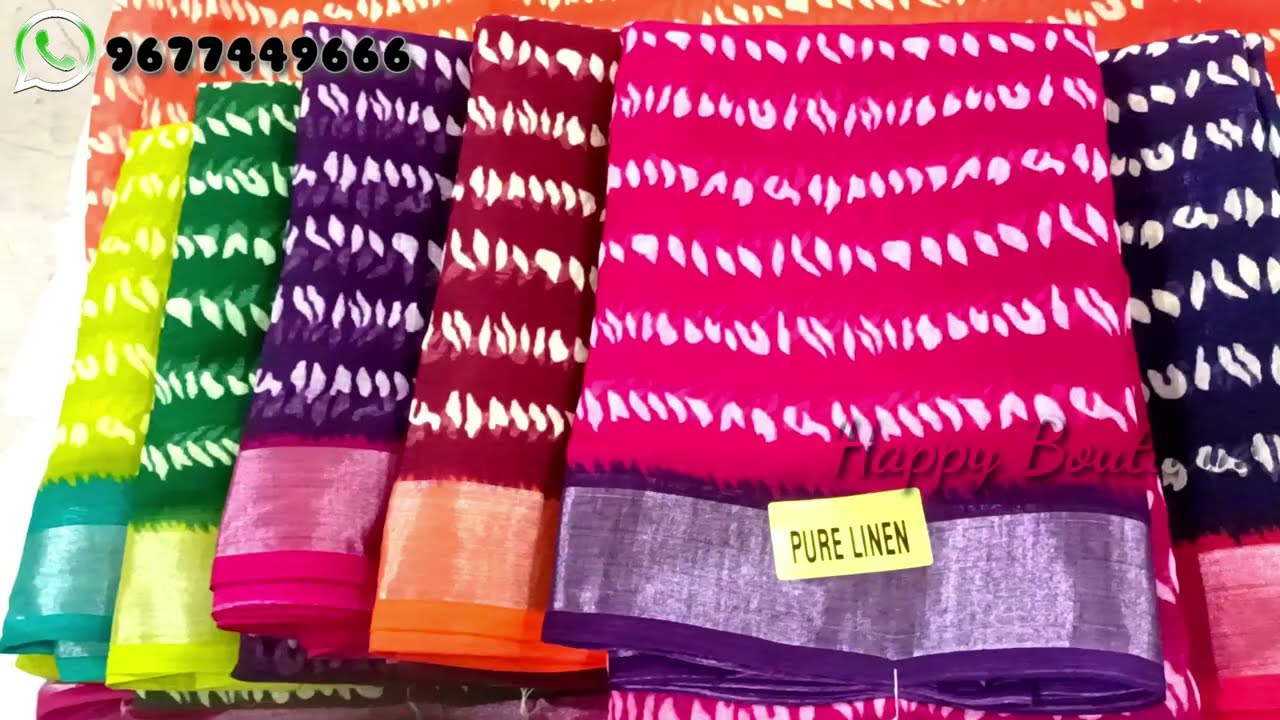Budget Friendly Linen Cotton Saree Collection 🔥 whatsapp Link 👇 Linen_Cottonsaree