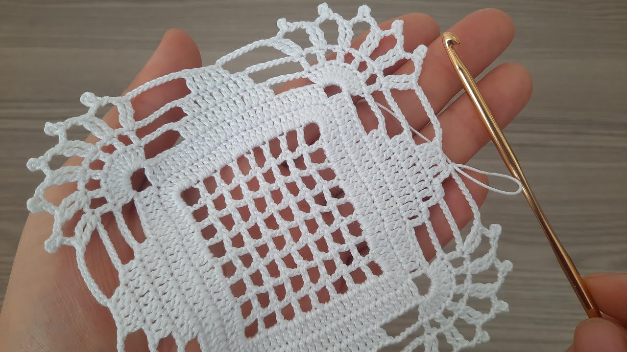 Fabulous Crochet Pattern😍Easy Beautiful Knitting Crochet Filet Etol Shawl Cover Model Tığ işi Örgü