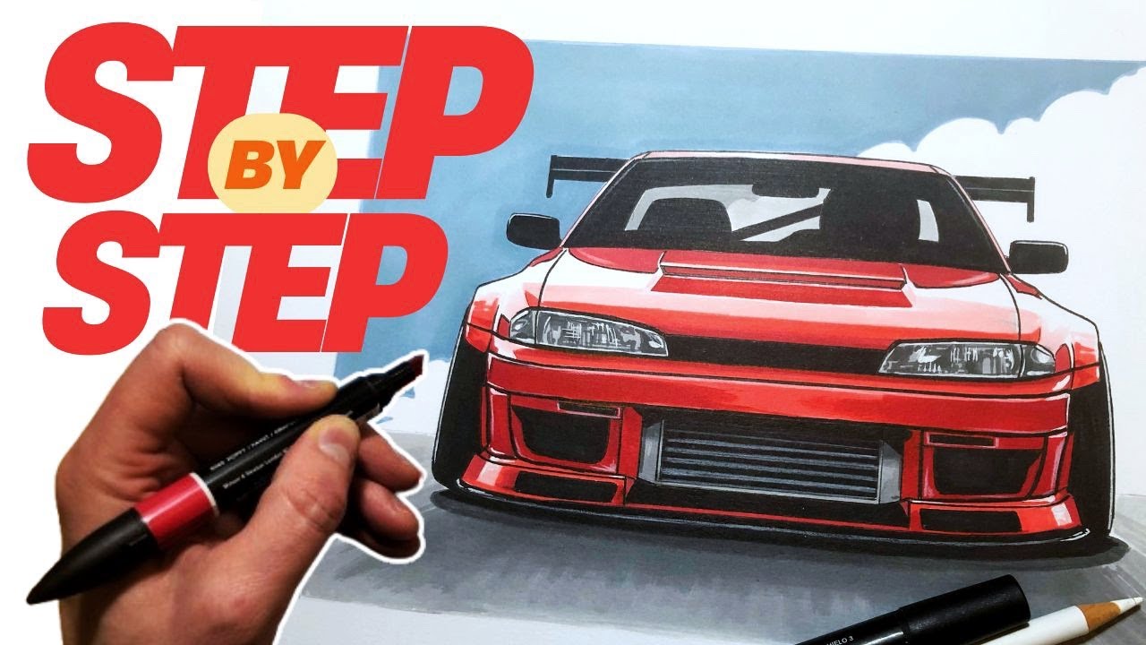 How To Draw a Drift Car Step By Step Easily