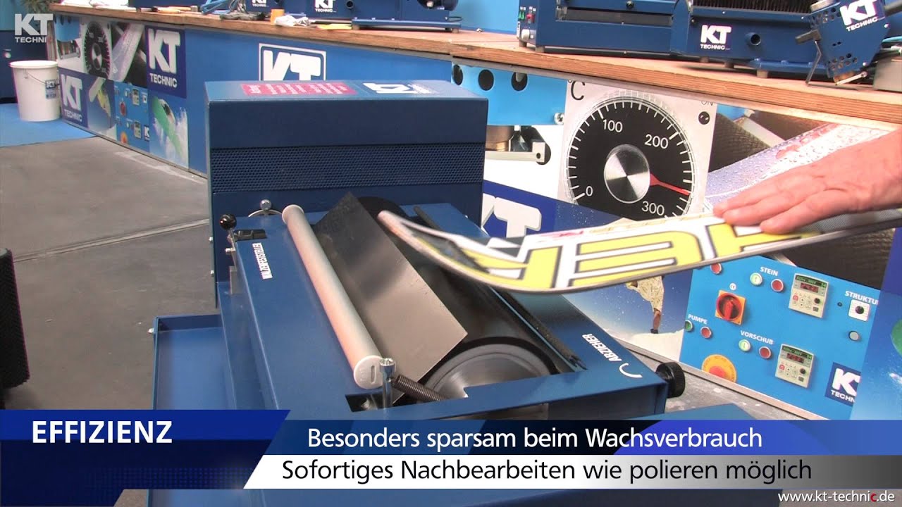 Skibelag heiß wachsen mit KT-Microwachsmaschine