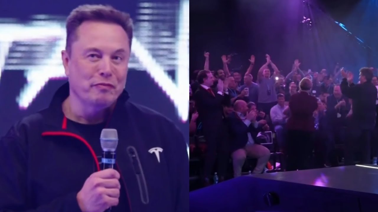 Elon Musk on course to become world's first trillionaire as crowd erupts in celebration